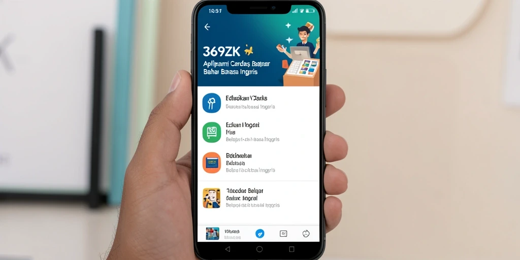 Tampilan antarmuka aplikasi 369ZK untuk Belajar Bahasa Inggris.
