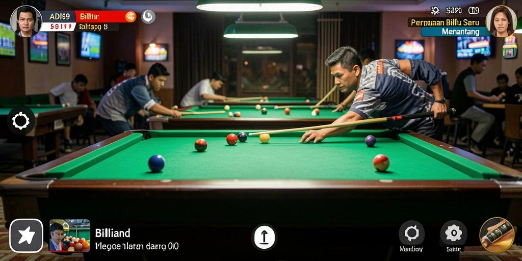 Antarmuka ADI99 yang menarik dan fungsional saat bermain billiard.