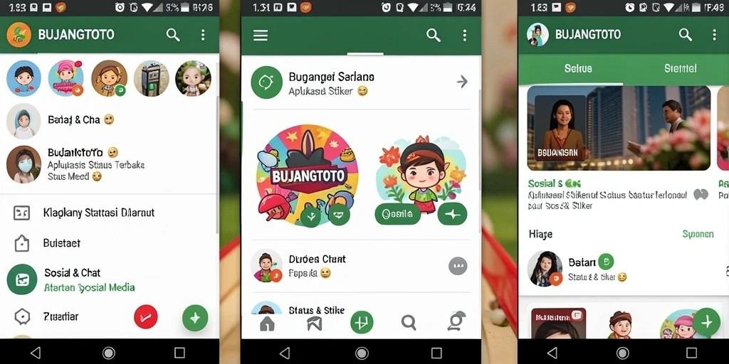 Antarmuka intuitif BUJANGTOTO dengan banyak stiker menarik.
