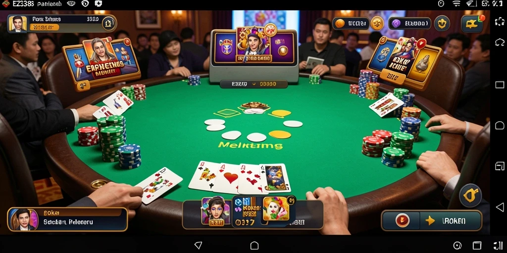 Antarmuka EZ338 yang menarik untuk permainan Poker.