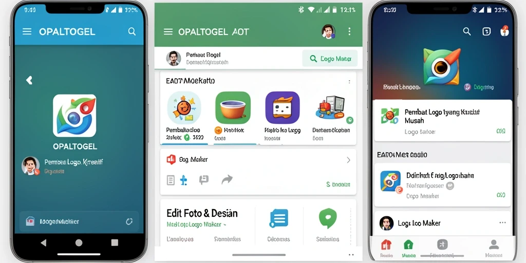 Antarmuka aplikasi OPALTOGEL untuk pembuatan logo yang mudah dan intuitif.