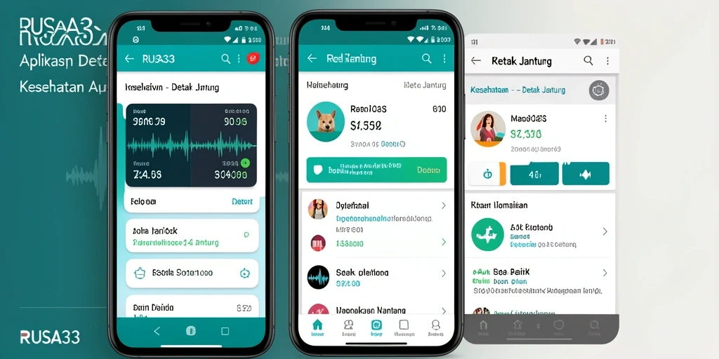 Antarmuka RUSA33 yang menarik dan informatif untuk monitor kesehatan jantung.