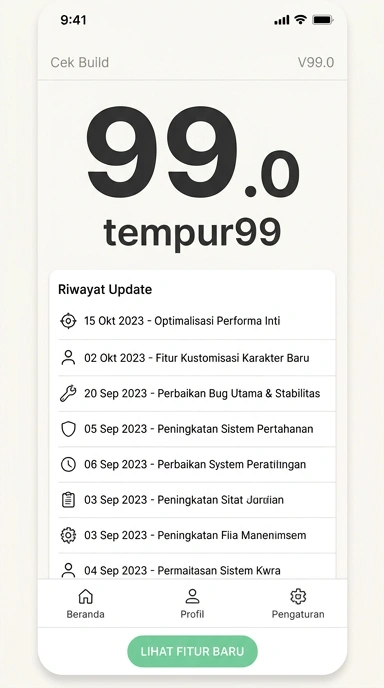 Riwayat Versi Tempur99 untuk Pengguna Android